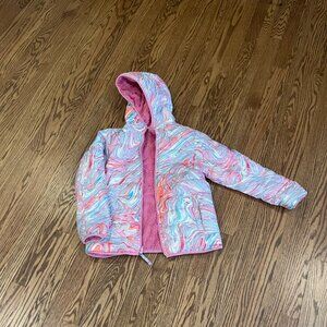 Kids Girl's Reversible Insulated Fleece Jacket